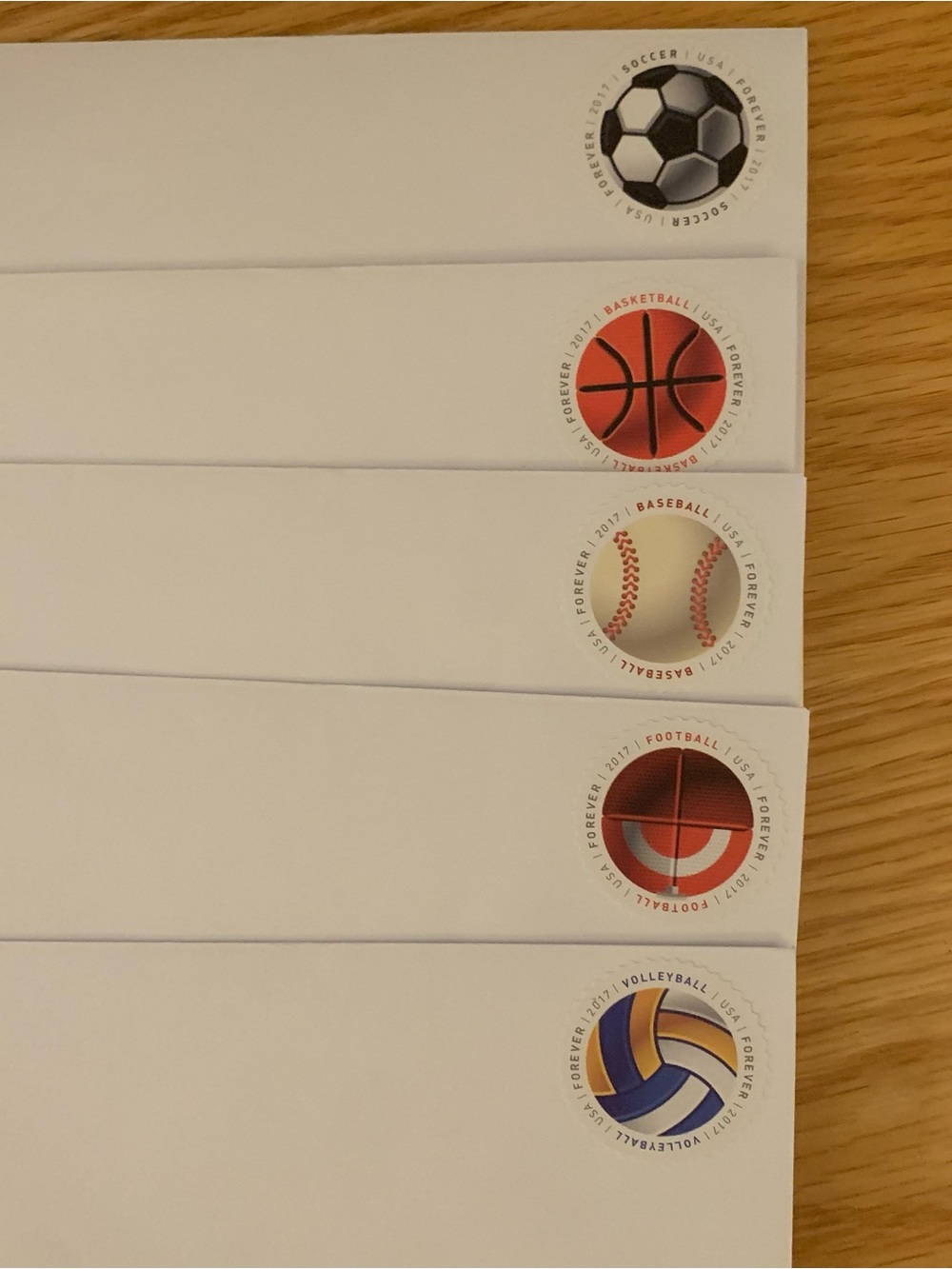 Stamped Sports Theme Notecards - Picture 2 of 7